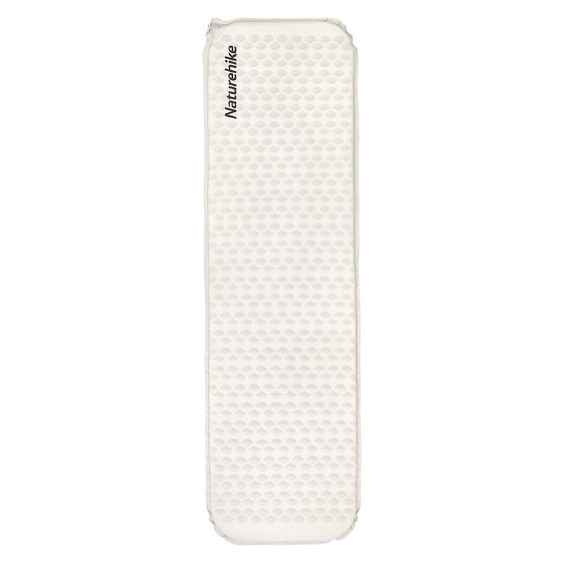 Матрац туристичний надувний одномісний  Naturehike CNK2300DZ013, 185x55x3.5 см, світло-сірий, прямокутний
